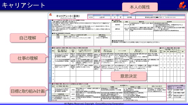 キャリアシート事例