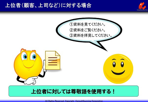 上位者に対する言葉づかいのポイント