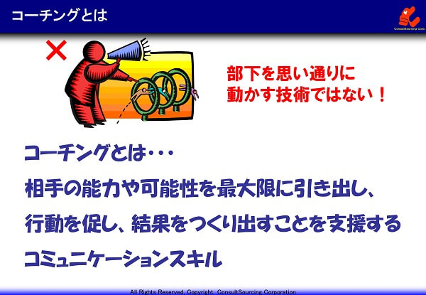 コーチングの概念の説明図