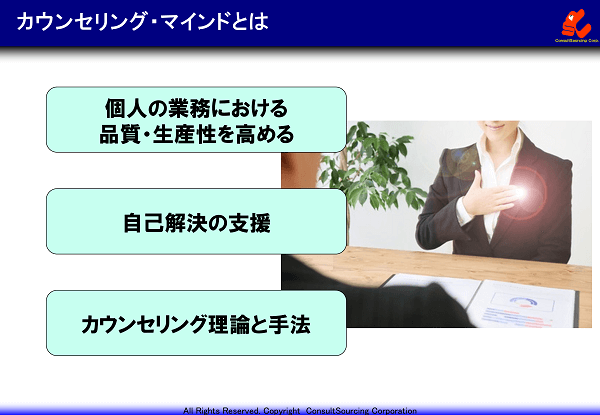 カウンセリング マインドの業務への活用方法 ４つの進め方と３の技法