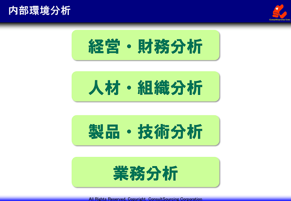 内部環境調査分析のリスト