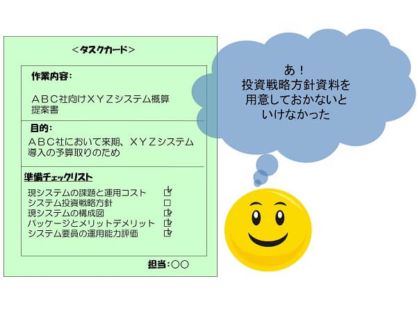 段取り準備チェックのツールの事例